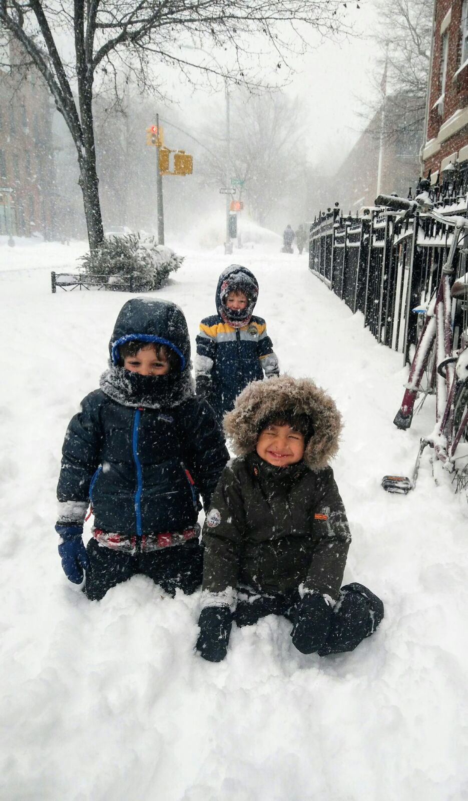 Niños en la nieve
